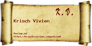Krisch Vivien névjegykártya